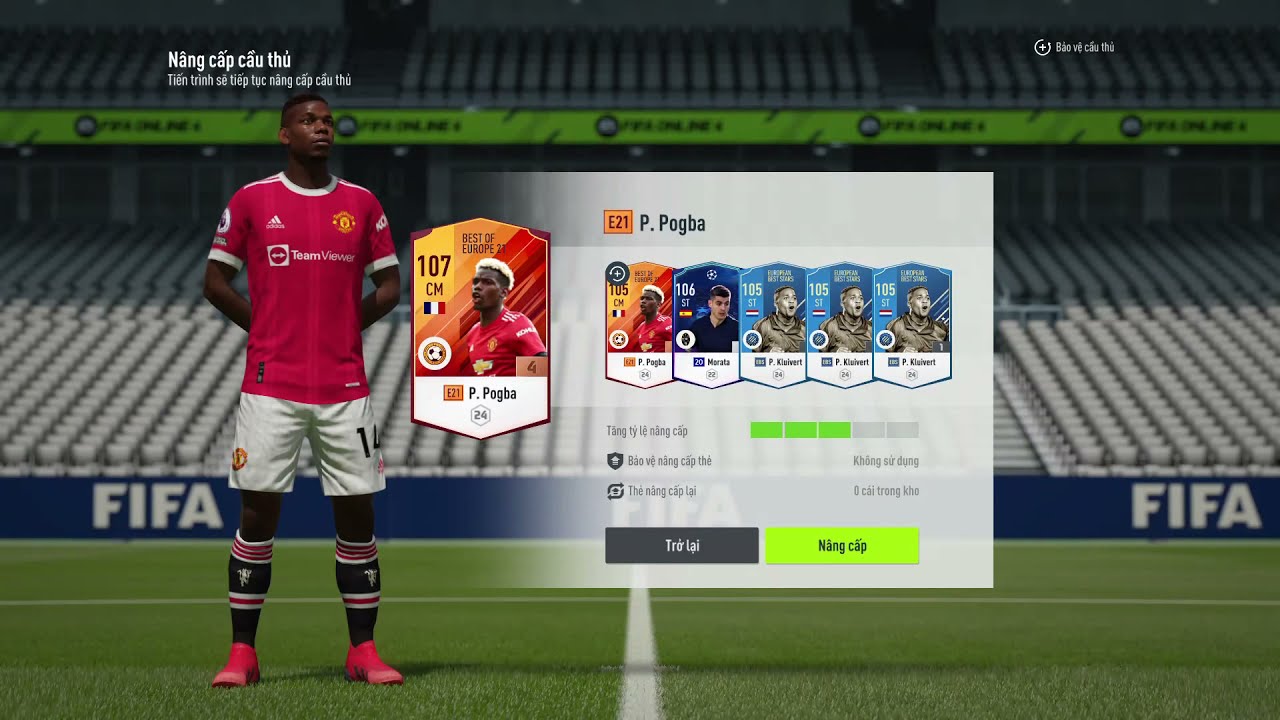 Fifa Online 4 – Đập Paul Pogba E21 +5 (3 vạch)