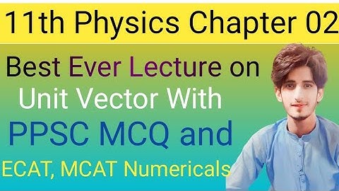 Unit Vector with MCQ and Numerical| 11 physics Chapter 2 | Instructor Zahid Imran | Physics Academy