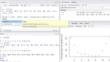 RStudio Introduction to Simple X-Y Plots