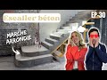 Escalier en beton  marches arrondies  vlog rnovation 30