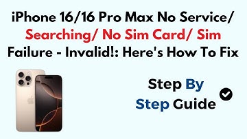 iPhone 16/16 Pro Max No Service/ Searching/ No Sim Card/ Sim Failure - Invalid!: Here
