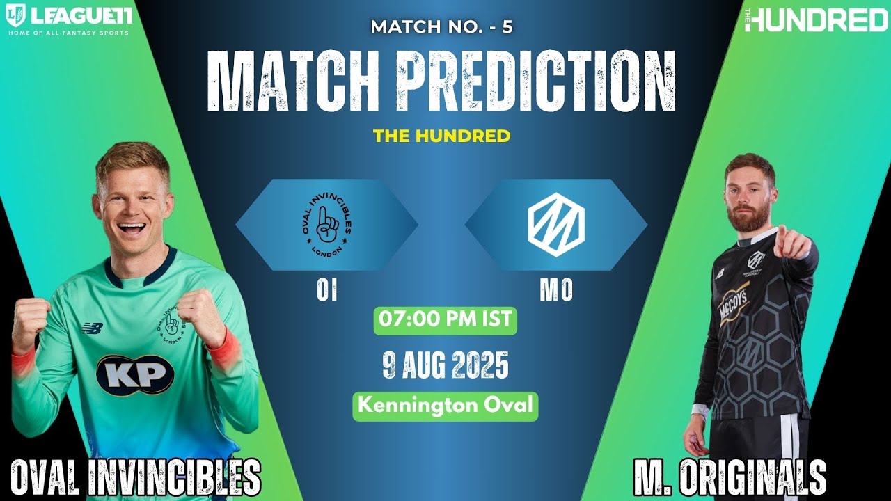 THE HUNDRED 2025: MATCH 5 | OVAL INVINCIBLE vs MENCHASTER ORIGINAL | Pitch Report | Fantasy Team