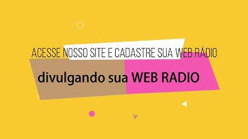 Rede Radios Web do Brasil - CADASTRE SUA RÁDIO WEB
