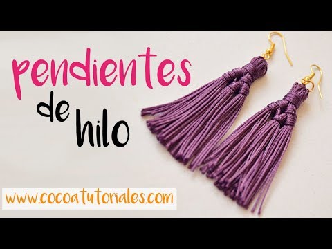 Cómo hacer pendientes fáciles de hilo casa #33 YouTube