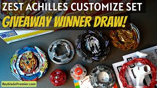 Beyblade Premier's Zest Achilles Customize Set Winner Draw! Takara Tomy B-201 Beyblade Burst BU