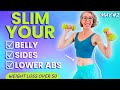 BELLY SLIMMING Strength Workout with Dumbbells 👒 May 2