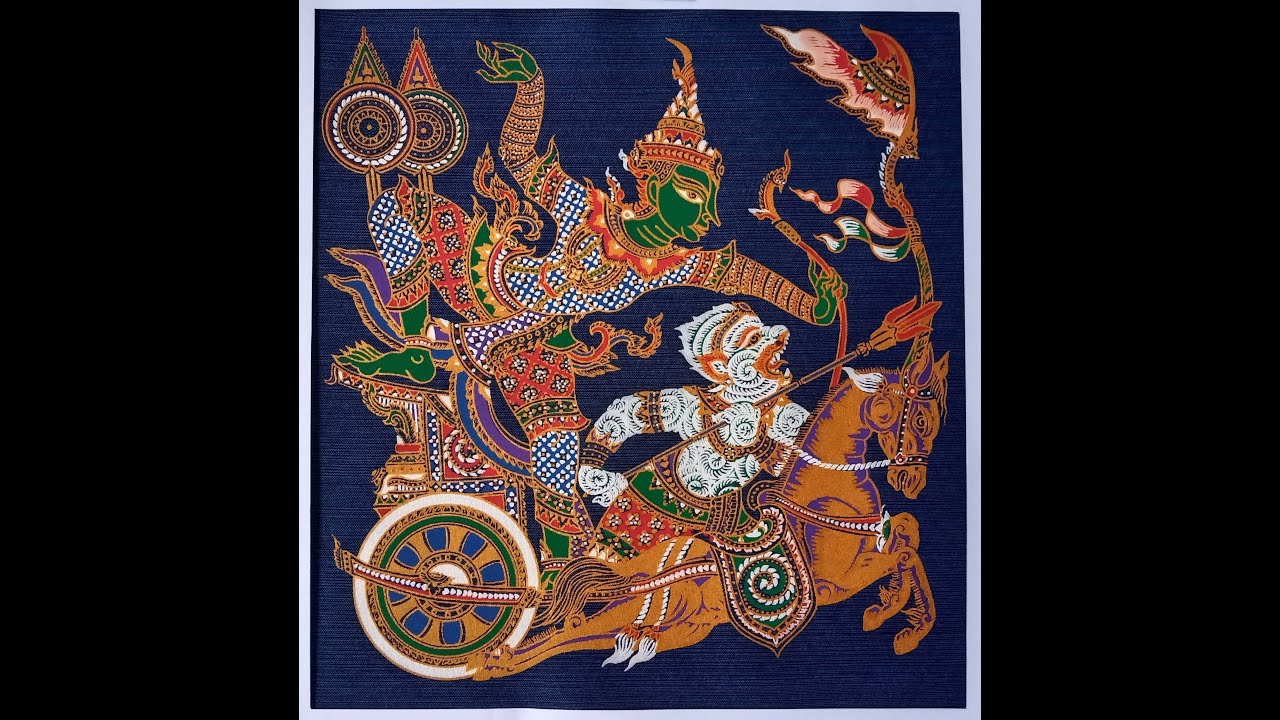 Ramayana Epic: Traditional Thai Art in Screen Printing