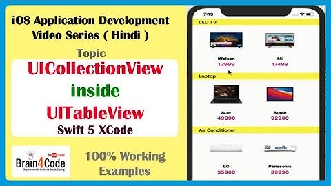 How to Create CollectionView inside TableView in Swift 5 XCode | Hindi | iOS Application Development