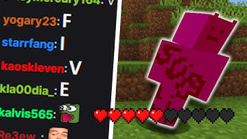 Minecraft, but if chat spells a number I take DAMAGE...