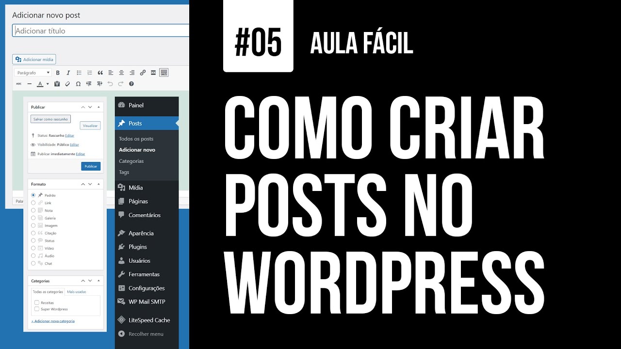 Como Criar um Post no Wordpress (Aula Fácil) - YouTube