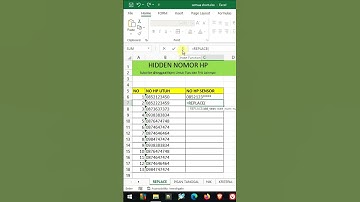 Cara Sensor Digit Terakhir NIK atau Nomor HP di Excel #belajarexcelpemula