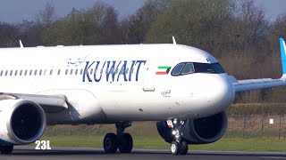 Great Three Point Landing Kuwait Airways Airbus A320-251N 9K-AKP KU113 Kuwait City To Manchester