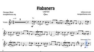 Video thumbnail of "Habanera Carmen (Opera) by Georges Bizet Sheet Music for Violin and Violinists"