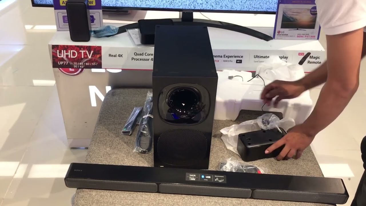 Unboxing and how to set up the Sony HT S40R soundbar 