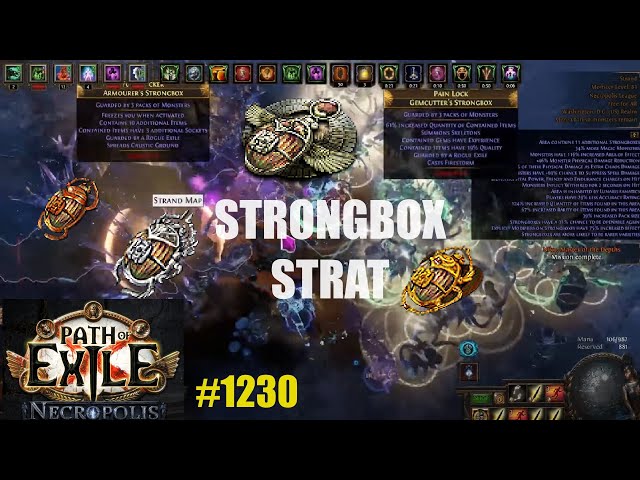 【Path of Exile 3.24】Strongbox Currency Farming Strat in Necropolis League  - 1230 class=