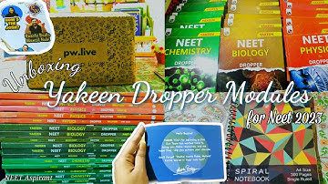 PW Yakeen 2023 dropper modules for Neet Unboxing 🌱Disappointed⁉️😔@PhysicsWallah