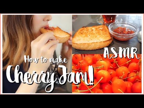 【ASMR】さくらんぼジャムを作って食べてみた?【BGMなし】/How To Make Cherry Jam!ASMR!/yurika