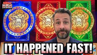 I GOT IT ALMOST IMMEDIATELY on BUFFALO COIN TRIO SLOT MACHINE! screenshot 1