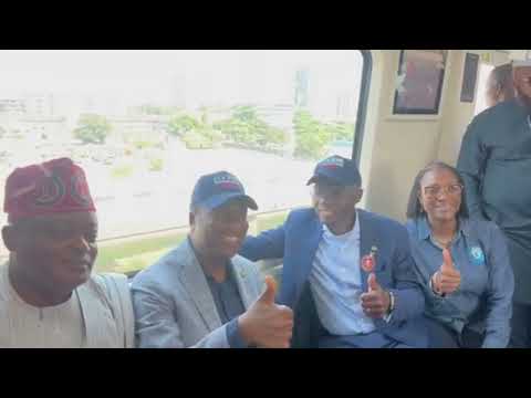 Sanwo-Olu Inaugurates First Phase Of Blue Line Rail, Takes A Ride From Iganmu To Marina