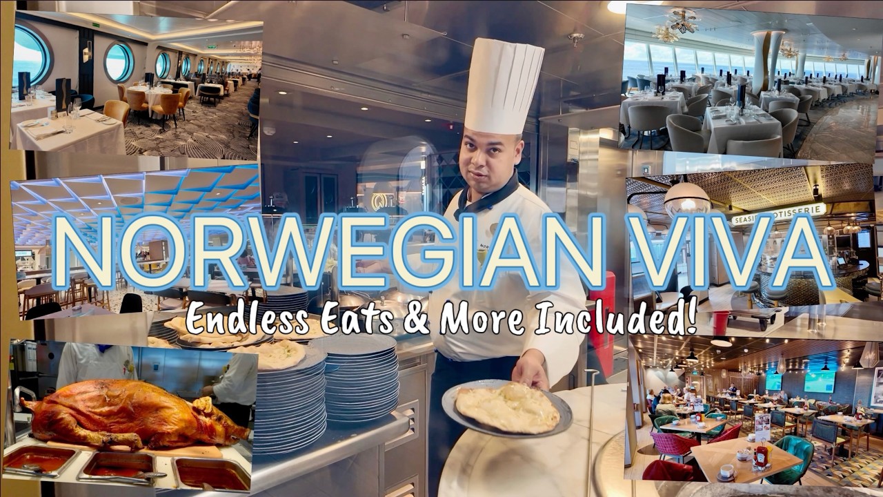 Norwegian Viva Complimentary Dining You Won't Want To Miss! Indulge Food Hall & More! Dining Review!