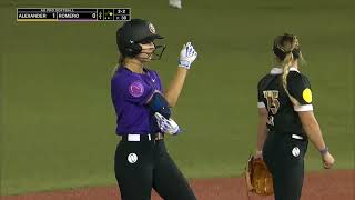 2024 AU Pro Softball Game 2: Claire Davidson RBI Double, Kelsey Stewart-Hunter Scores