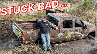 The Worst I've Ever Been Stuck... Almost Ripped My Truck Apart!!! CARNAGE!!!