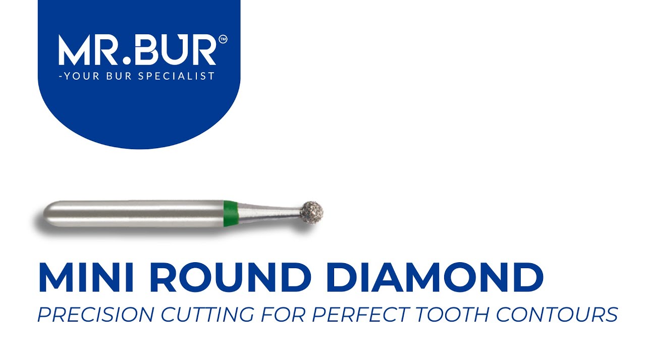 ISO S801 Mini Round Ball Coarse Diamond Bur FG Short | MR.BUR