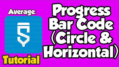 How to Make ProgressBar (Circle and Horizontal) | Sketchware Tutorial