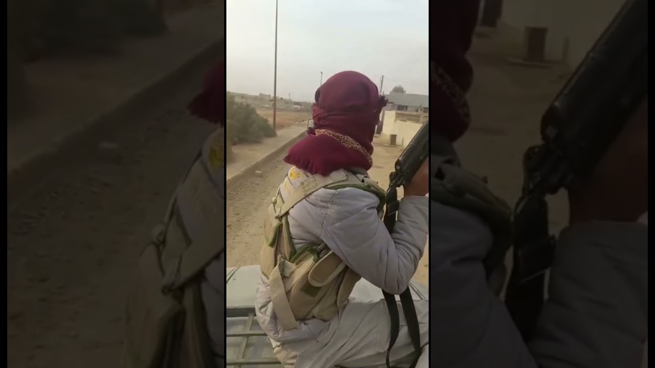 شاهد لحظة دخول عشيرة البوجابر الى قرية القحطانية وأطلاق نار كثيف داخل القرية