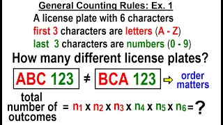 Statistics: Ch 8 Combinations and Permutations (5 of 22) General Counting Rules: Ex. 1
