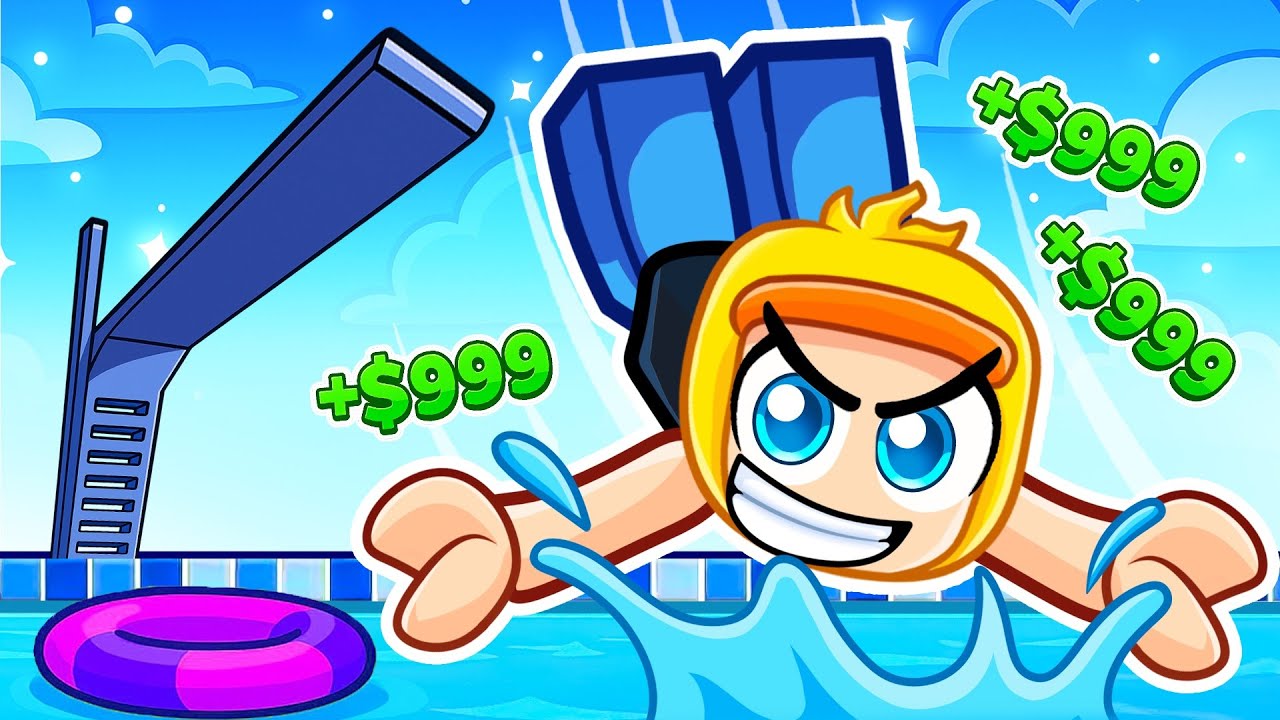 Reaching MAX HEIGHT in Roblox Dive Into a Pool!