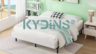 KYDINS Metal Box Spring Queen King Full with Quick Assembly Bed Base Mattress Foundation