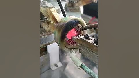Automatic Induction Brazing Brass Parts With Automatic Wire Feeding