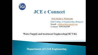 JCE CV Water Supply (18CV46) Various methods of population Forecasting