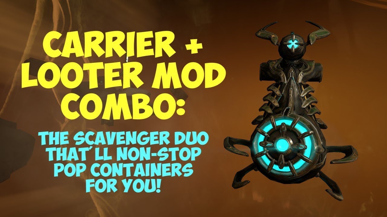 warframe sentinel  Update 2022  Warframe - CARRIER \u0026 LOOTER MOD COMBO: The Scavenger Duo That Can!!