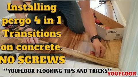 Installing Pergo 4 in 1 Transitions On Concrete With NO SCREWS!!