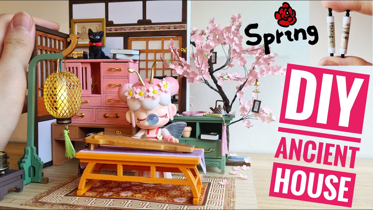 DIY Miniature Ancient House in Spring (Sakura Pavilion) (Rolife 