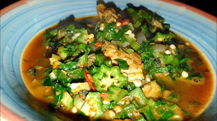 How to Cook the Best Okra soup with smoked Jack mackerel fish.