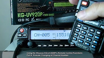 Wouxun KG-UV920P Remote Control: Change Channel