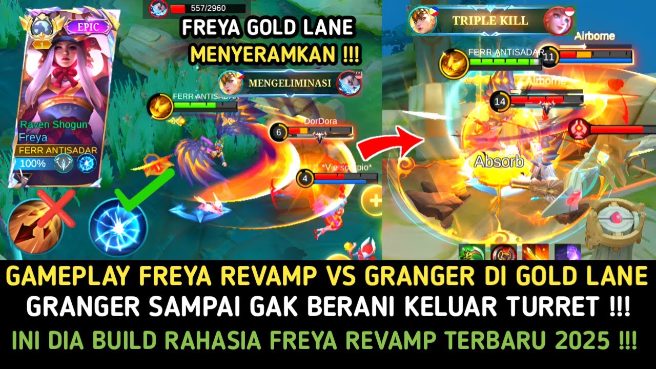 CARA MAIN FREYA REVAMP DI GOLD LANE ❗ BEST BUILD FREYA REVAMP TERBARU 2025 - Gameplay Freya Revamp
