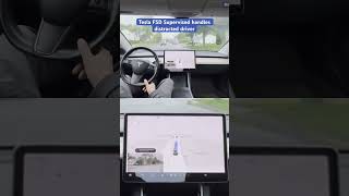 Tesla FSD Supervised handles distracted driver