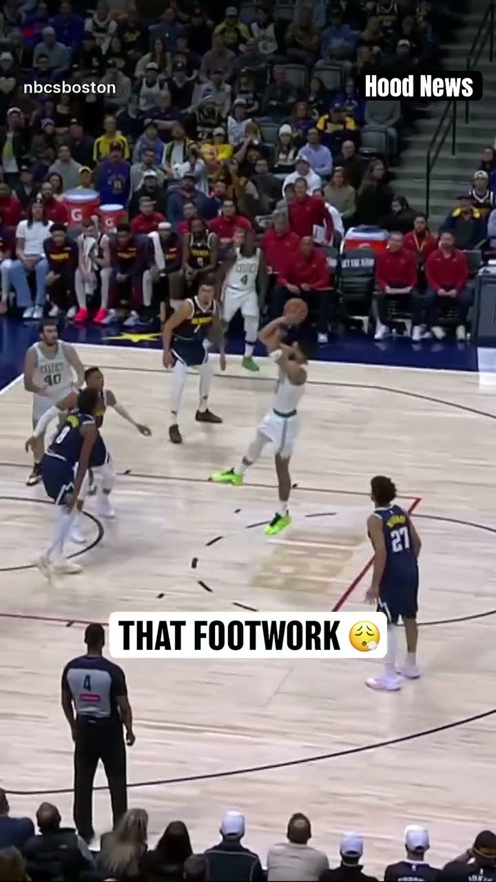 THAT FOOTWORK #hoodnews #jaysontatum #NBA #shortvideo #celtics #omg #how #wow #basketball #sports