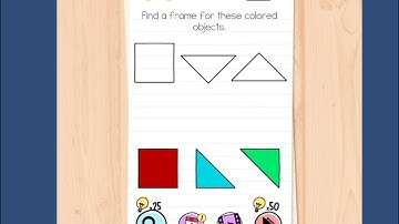 Brain test Level 115 Find a frame for these coloured object   Walkthrough