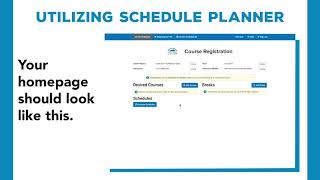 How to Navigate Schedule Planner - 2019