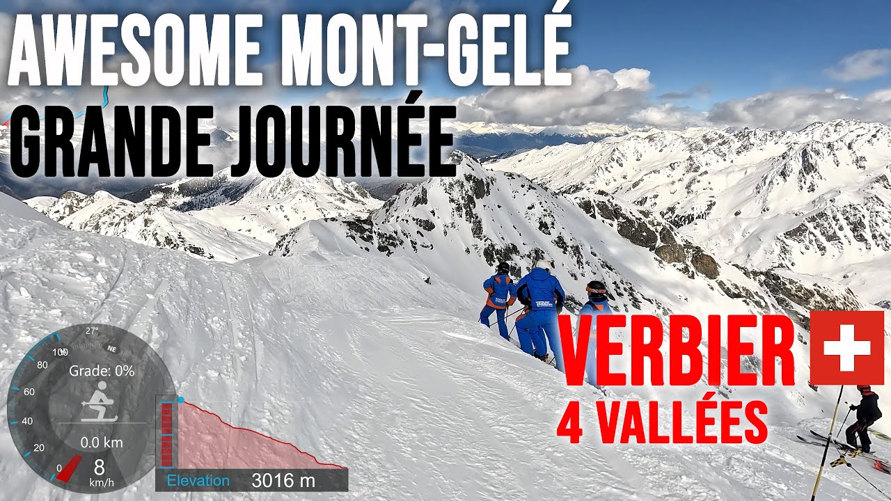 [4K] Skiing Verbier, Awesome Mont-Gelé - Tortin (Grande Journée), 4Vallées Switzerland, GoPro HERO11