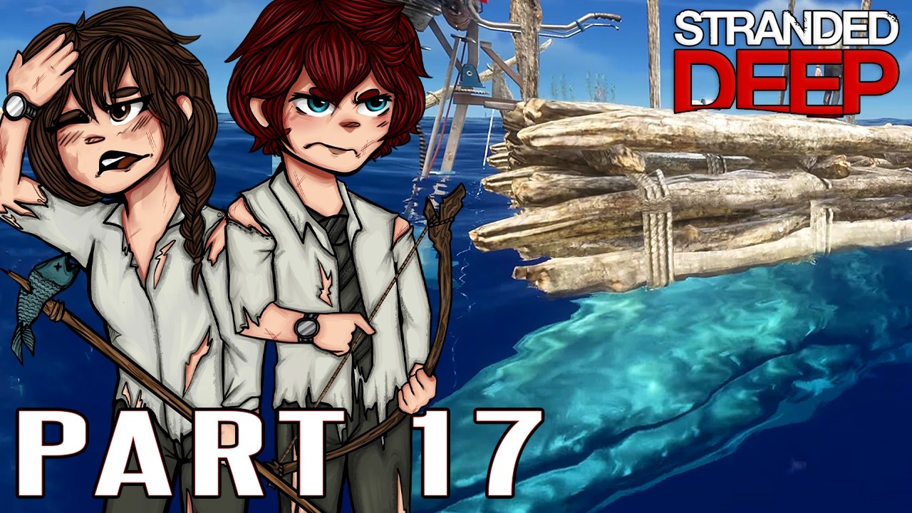 LOOKING AT SCARY WHALES! - STRANDED DEEP Co-op Let's Play Part 17 | BLIND | (1440p 60FPS PC)