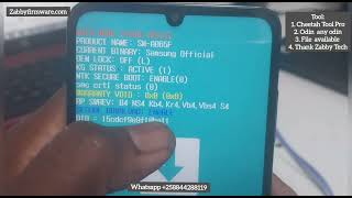 Samsung A065F Kg Permanent A06 U1 U2 U3 U4 Cheetah Odin File Tested By Zabby Tech