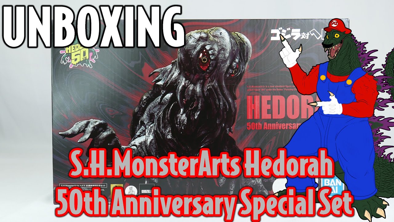 S.H.MonsterArts Hedorah 50th Anniversary Special Set Unboxing