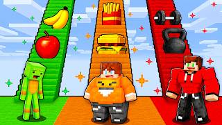 Epic RUSH! - SKINNY vs FAT vs STRONG in Minecraft! (Sebek, SmileSlow, Niko)