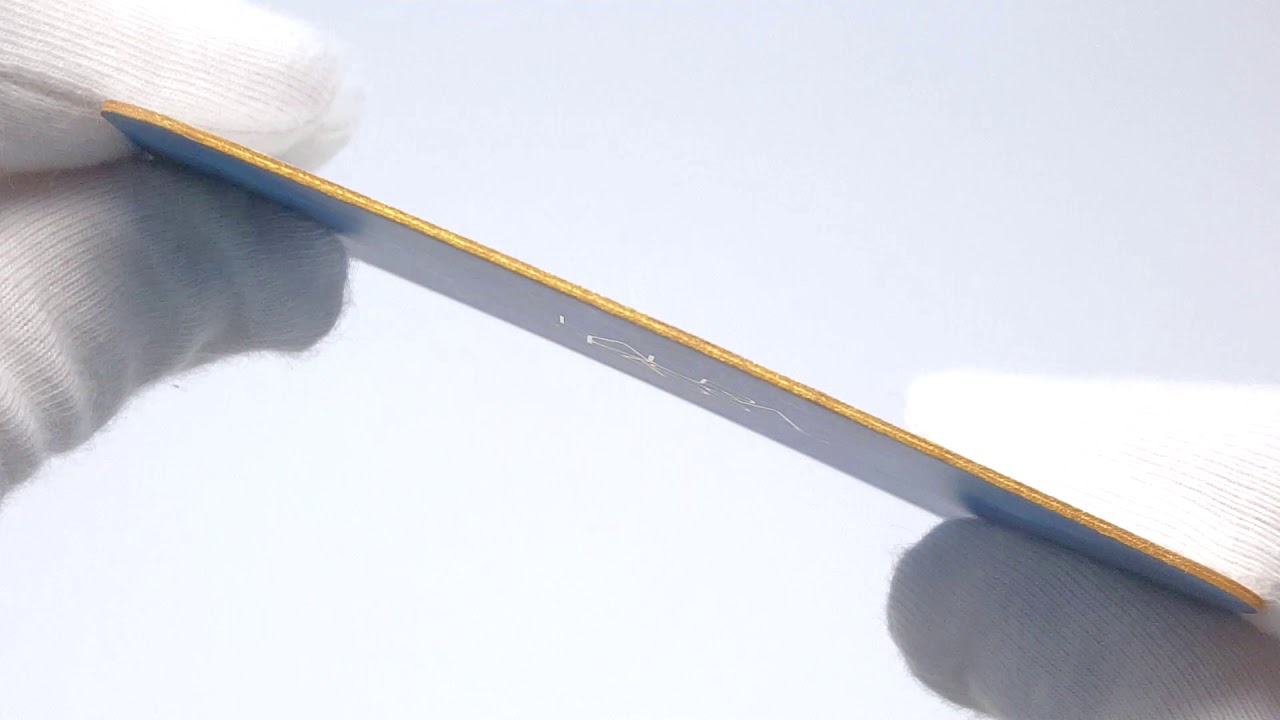 thick silk business cards with gold painted edge